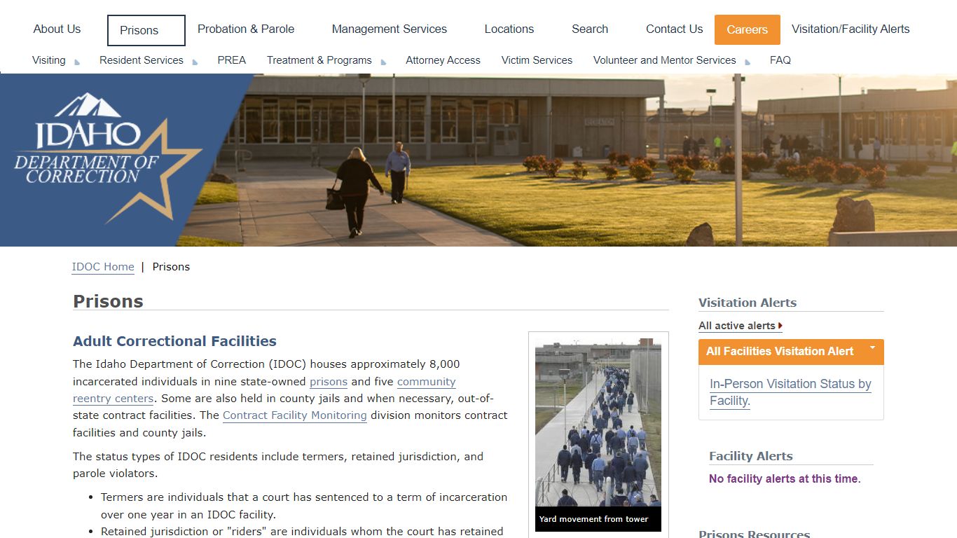 Prisons | Idaho Department of Correction